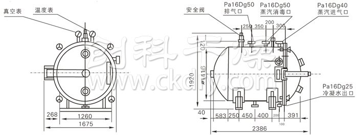 圓形靜態(tài)真空干燥機(jī)結(jié)構(gòu)示意圖